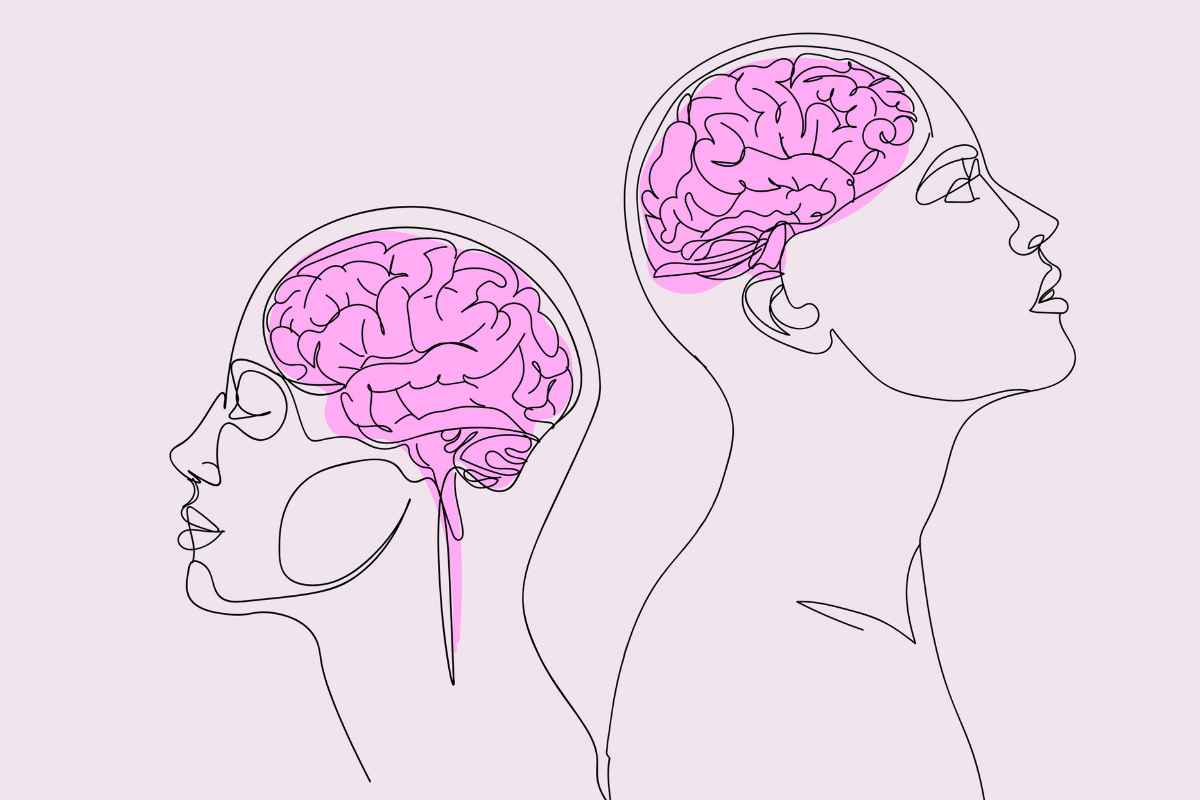 immagine grafica di due cervelli