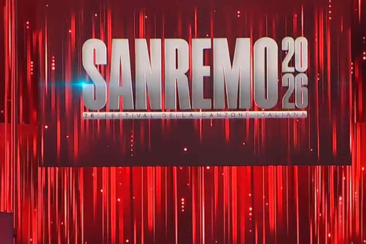 Il palco dell'Ariston per Sanremo 2026