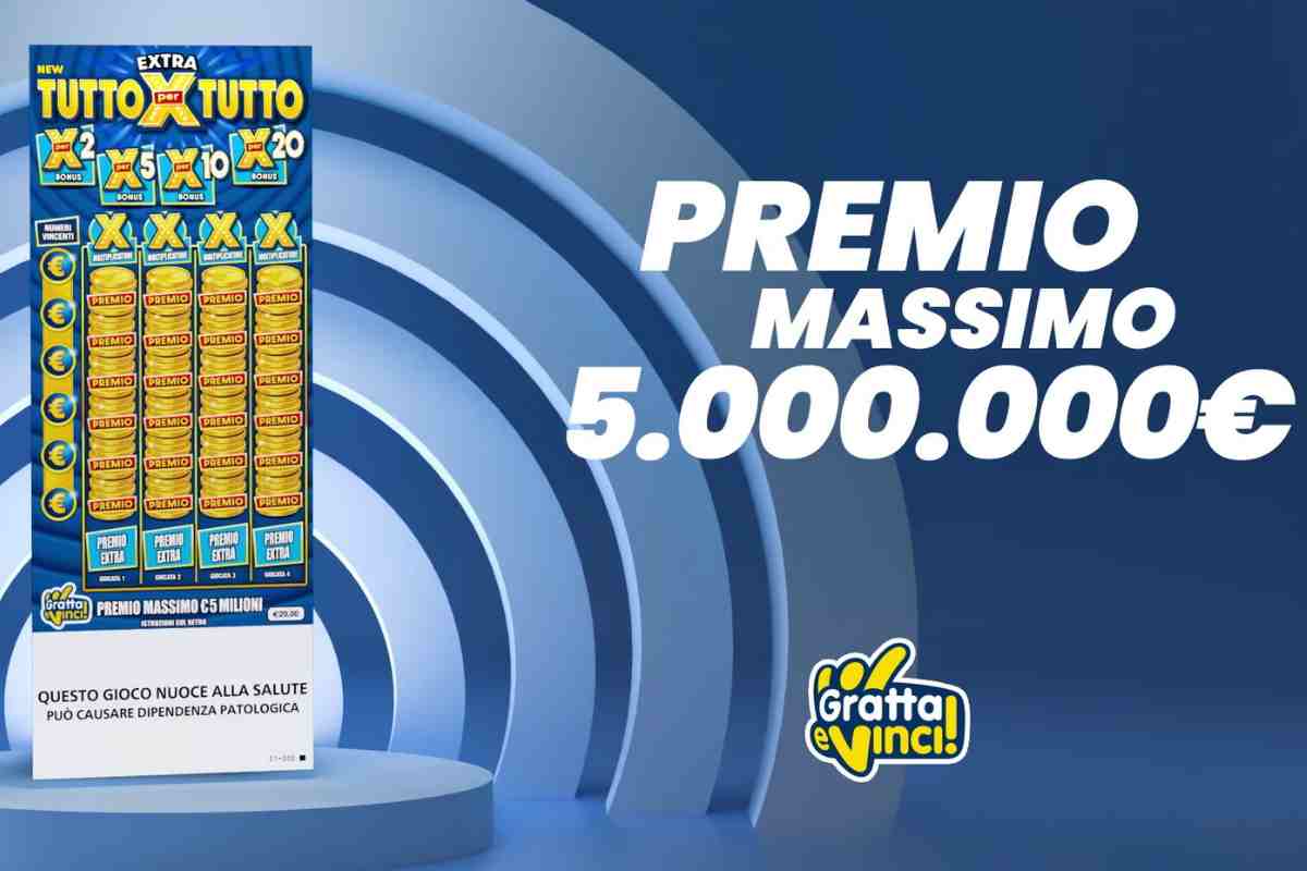 uno dei nuovi gratta e vinci da 5 milioni di euro
