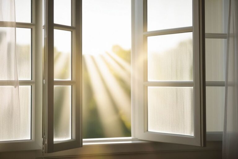 raggi di sole che entrano da una finestra aperta