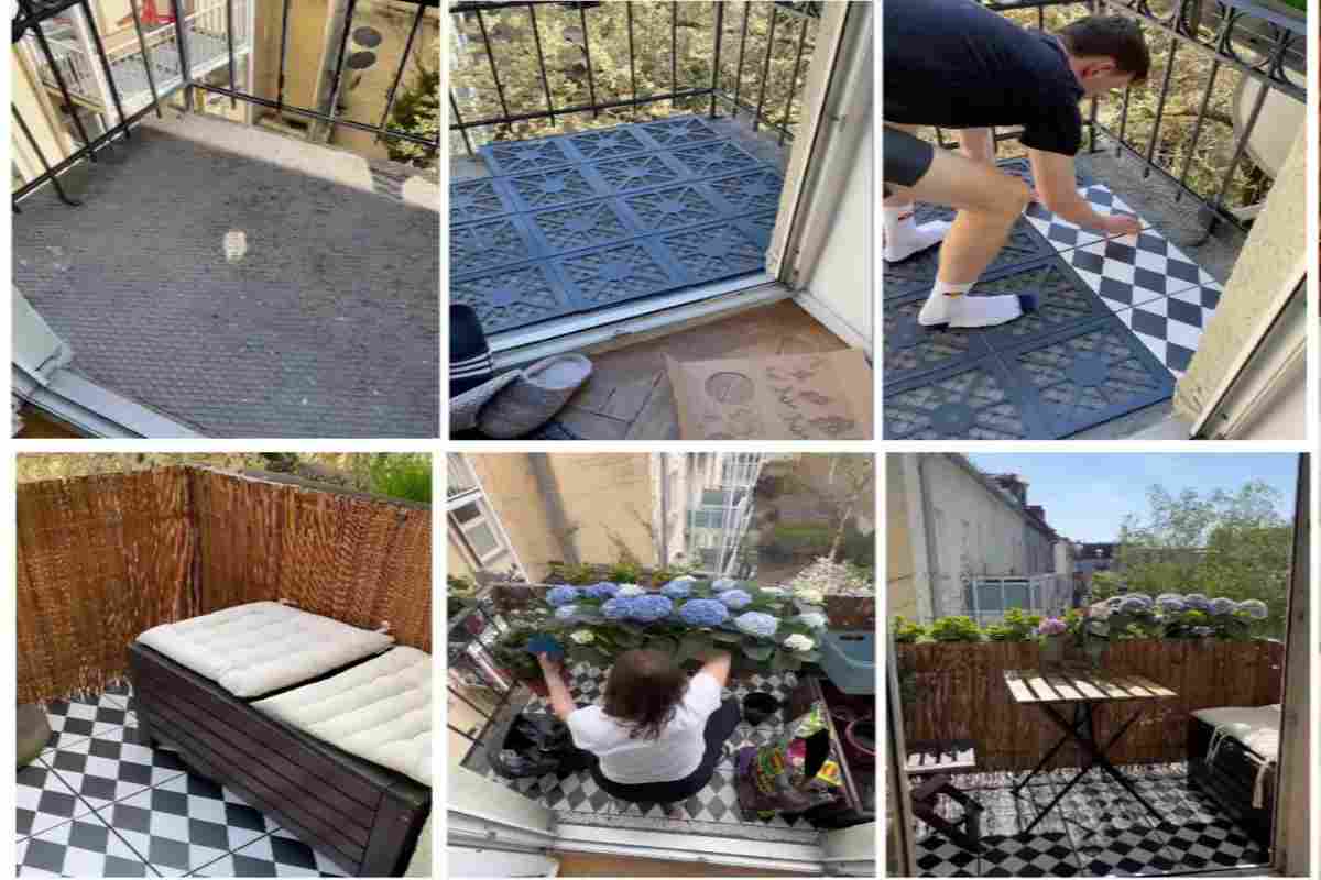 tutte le modifiche fatte al balconcino