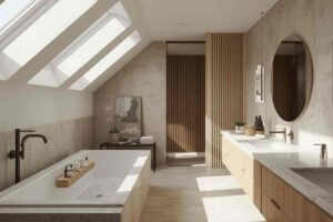 un bagno di un'abitazione di recente costruzione