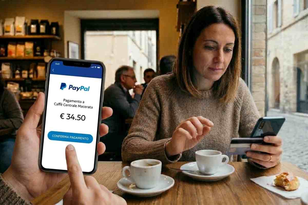 donna effettua pagamento con paypal