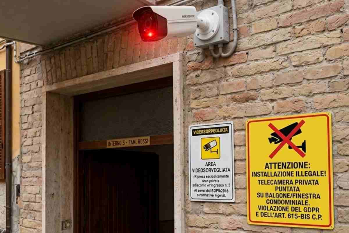cartelli illegale installare telecamere