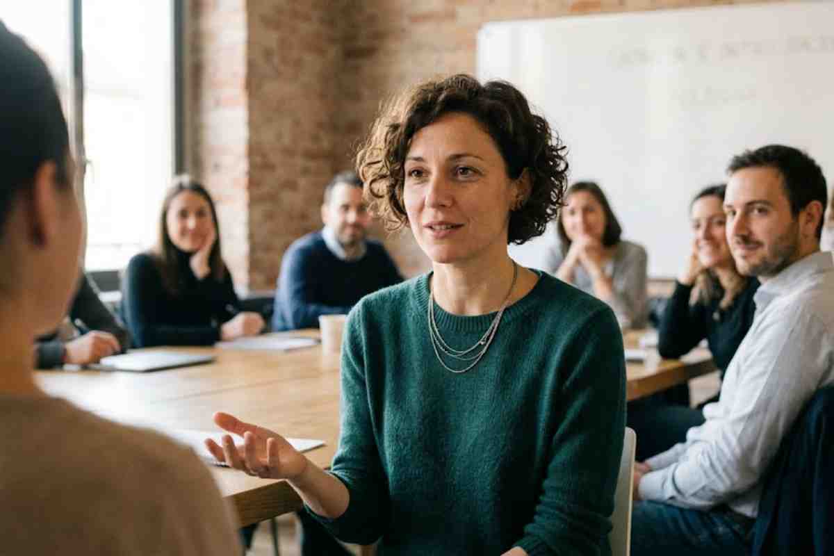 persona parla con calma