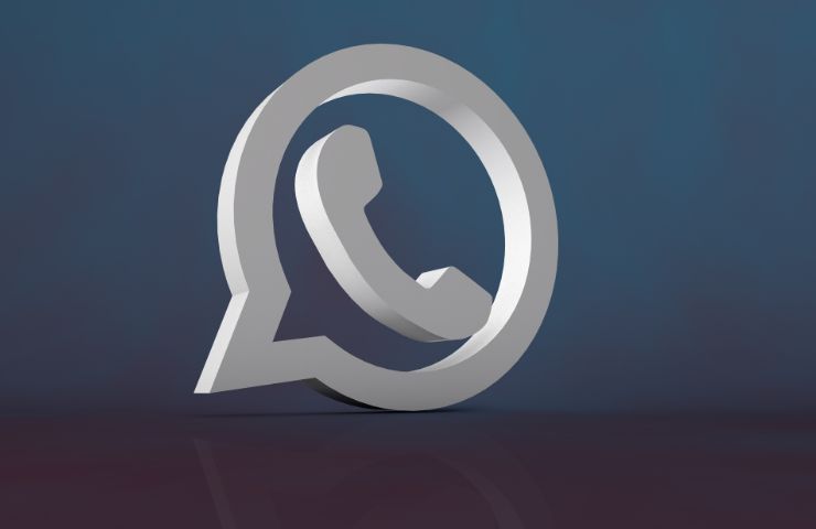 logo whatsapp su sfondo blu