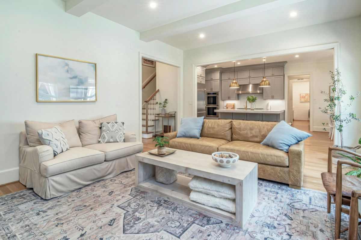 soggiorno e cucina in open space