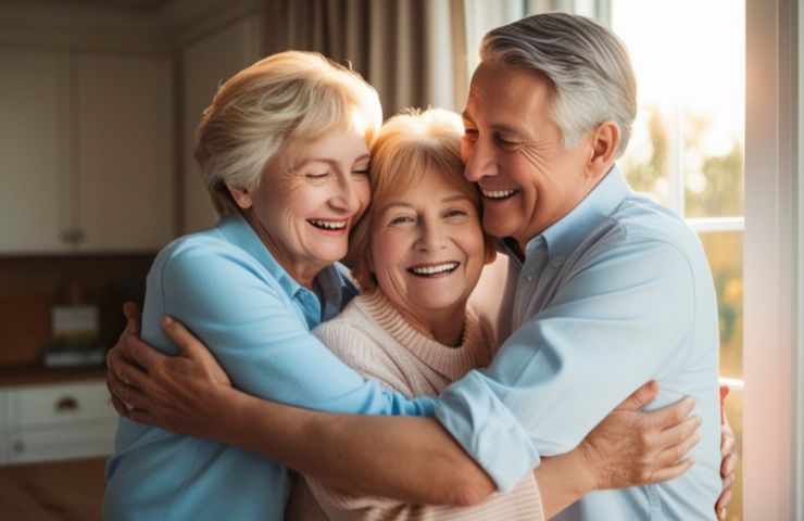 persone anziane che si abbracciano