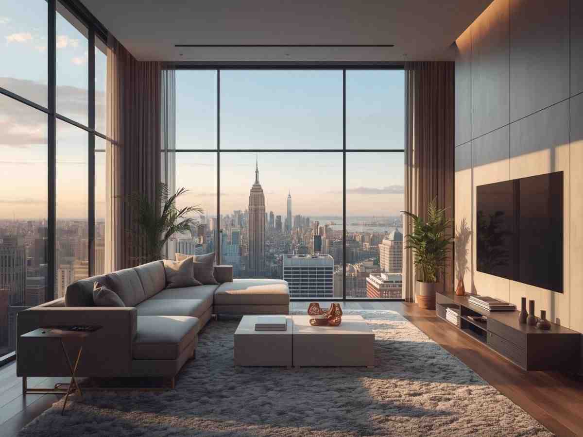 un tappeto in un salotto moderno